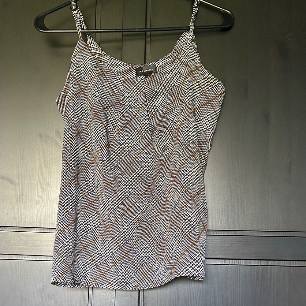 H&M Black and Brown Plaid Camisole